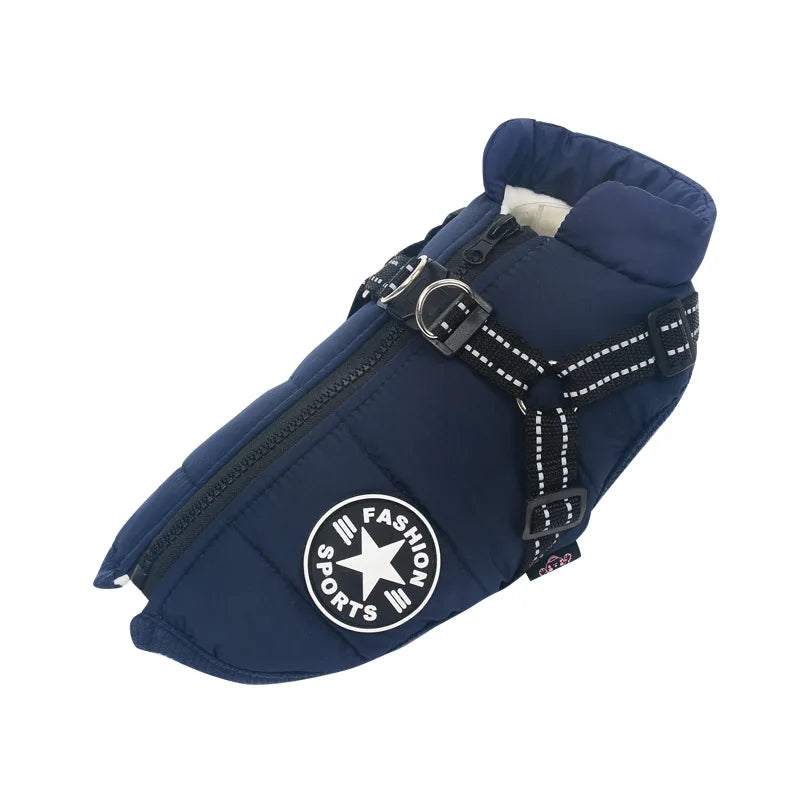  Warm Fleece Large Dog Jacket Waterproof Pet Coat 