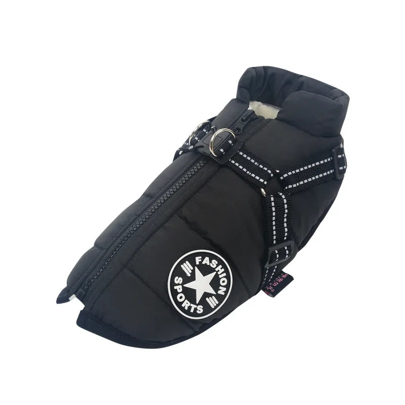  Warm Fleece Large Dog Jacket Waterproof Pet Coat 